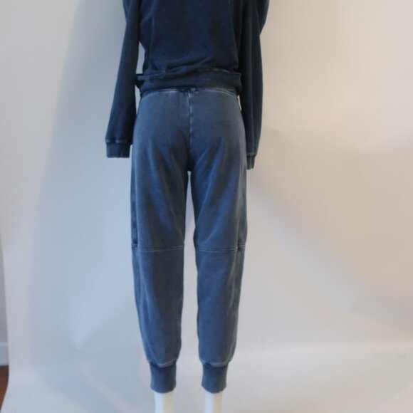 Generation Love Karlie Denim Blue 2Pc Set Puff Slv Hoodie Top/S Jog Sweatpants/M - Picture 6 of 11